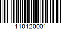 Barcode for 110120001