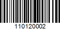 Barcode for 110120002