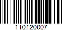 Barcode for 110120007