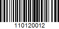 Barcode for 110120012