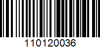 Barcode for 110120036