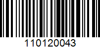 Barcode for 110120043