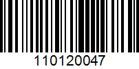 Barcode for 110120047