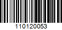 Barcode for 110120053