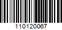 Barcode for 110120067