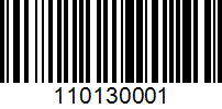 Barcode for 110130001