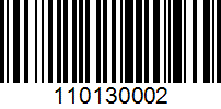 Barcode for 110130002