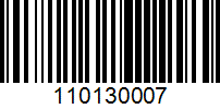 Barcode for 110130007