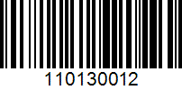 Barcode for 110130012