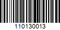 Barcode for 110130013