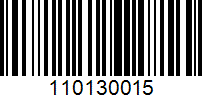 Barcode for 110130015