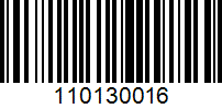 Barcode for 110130016