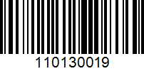 Barcode for 110130019