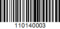 Barcode for 110140003