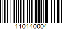 Barcode for 110140004