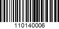 Barcode for 110140006