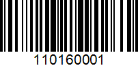 Barcode for 110160001