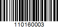 Barcode for 110160003