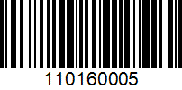 Barcode for 110160005