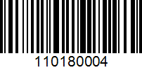 Barcode for 110180004