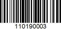 Barcode for 110190003
