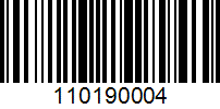 Barcode for 110190004
