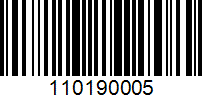 Barcode for 110190005