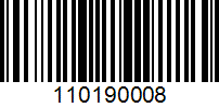 Barcode for 110190008