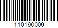 Barcode for 110190009