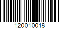Barcode for 120010018