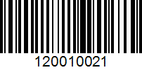 Barcode for 120010021