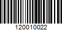 Barcode for 120010022