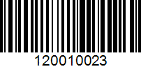 Barcode for 120010023