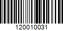 Barcode for 120010031