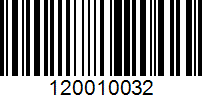 Barcode for 120010032