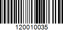 Barcode for 120010035