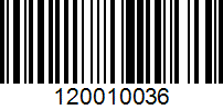 Barcode for 120010036