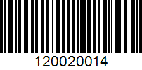 Barcode for 120020014