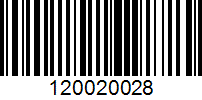 Barcode for 120020028