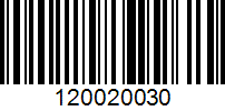 Barcode for 120020030