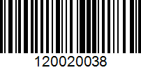 Barcode for 120020038