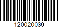 Barcode for 120020039