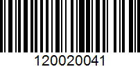 Barcode for 120020041