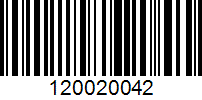 Barcode for 120020042