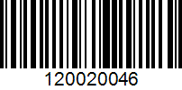 Barcode for 120020046