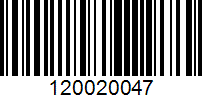 Barcode for 120020047