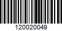 Barcode for 120020049