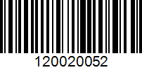 Barcode for 120020052