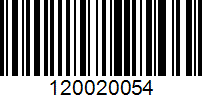 Barcode for 120020054