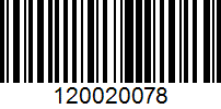 Barcode for 120020078